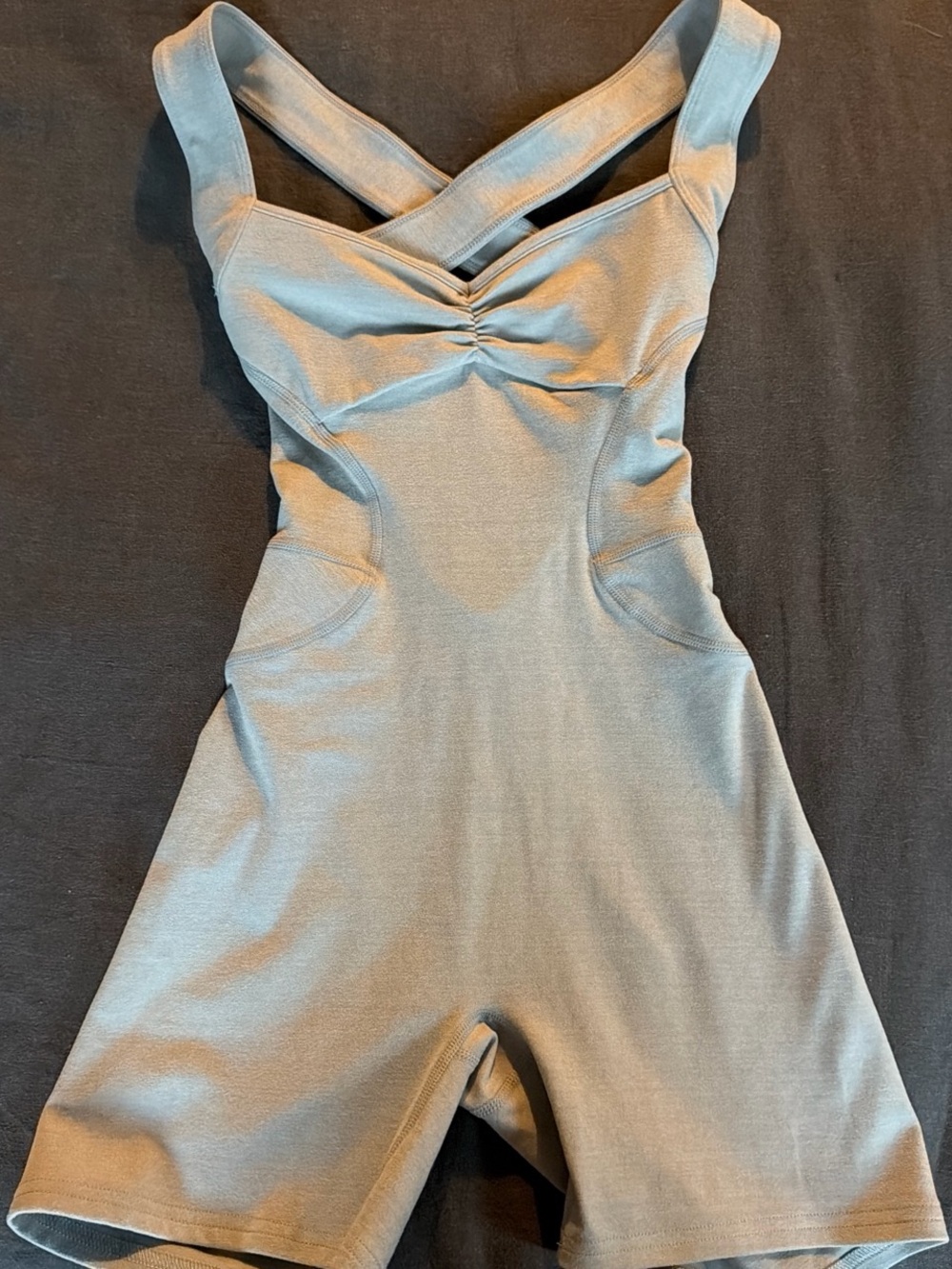 Sleeveless Sculpting Jumpsuit Romper in Grey